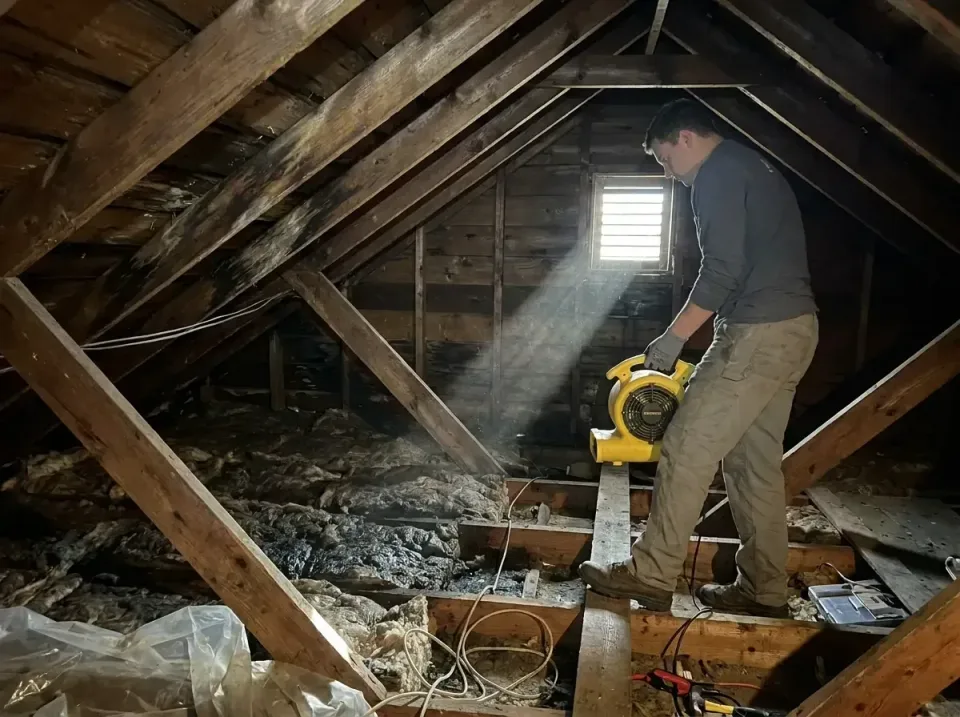 attic-water-damage-drying-proc-007 — frequently asked questions, Emergency Water Extraction & 24/7 Flood Response in Huntert…